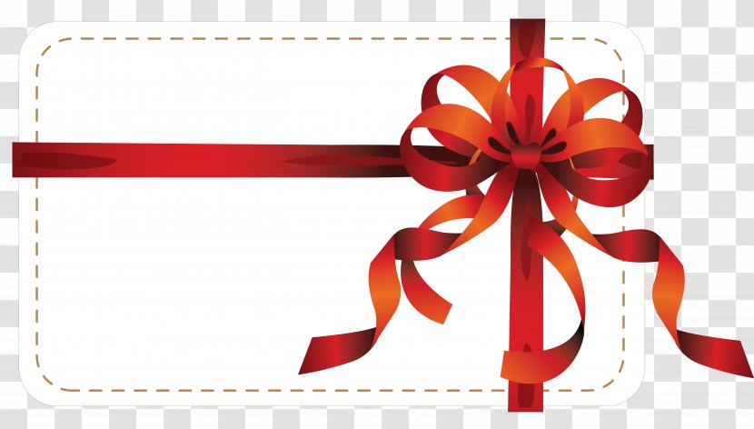Gift Card Ribbon Christmas - Valentine S Day - Bowknot Transparent PNG