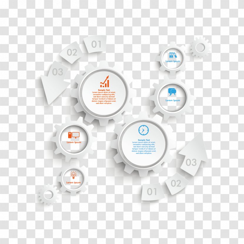 Graphic Design Arrow - Chart - Gears And Transparent PNG