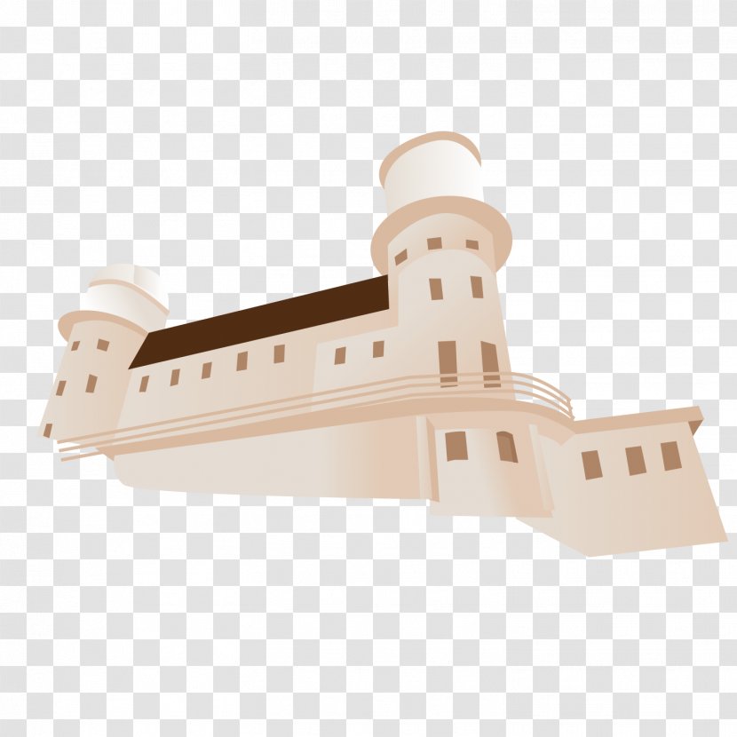 Architecture Cartoon Illustration - Flower - White Castle Transparent PNG