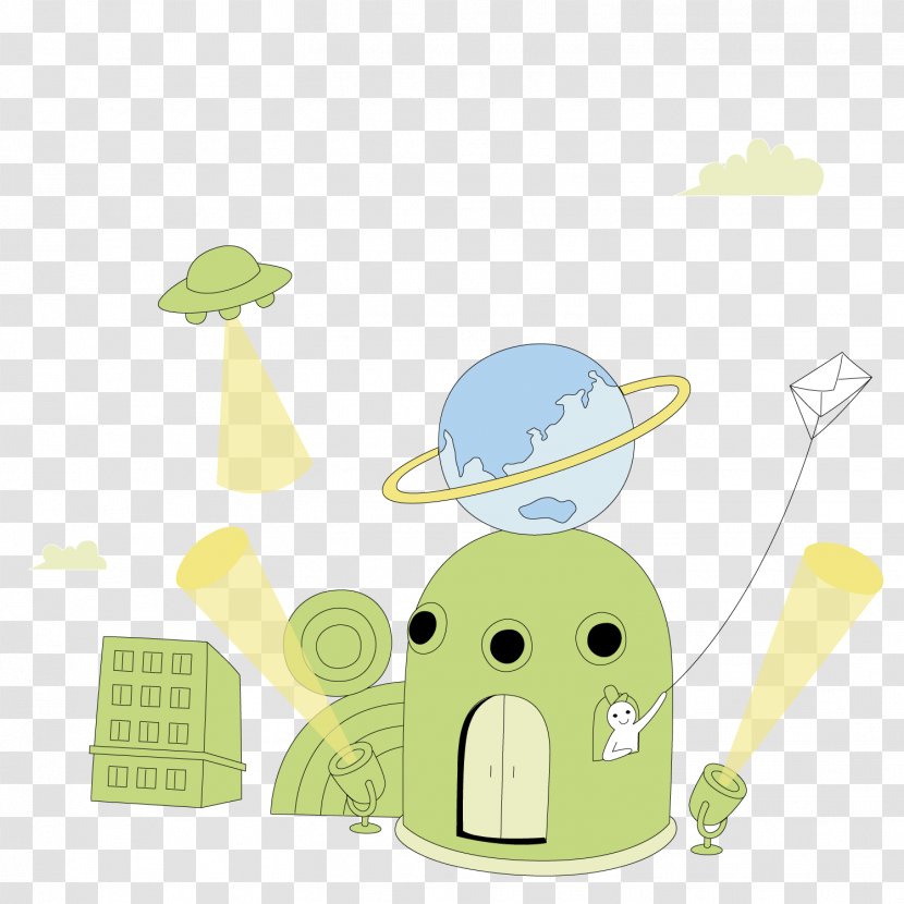 Download Illustration - Yellow - Space Earth Alien Transparent PNG