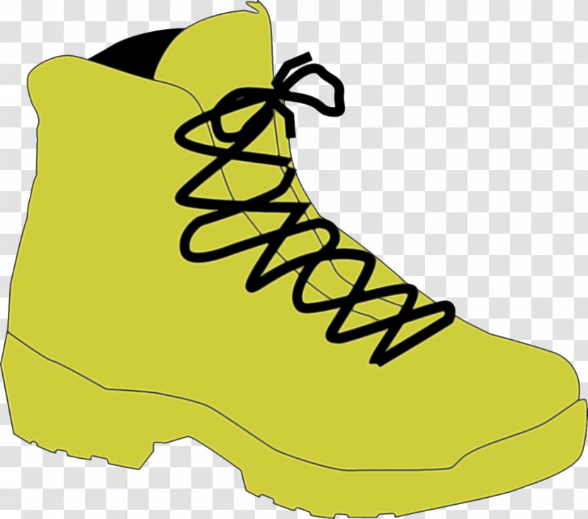 Footwear Shoe Yellow Boot Hiking Boot Transparent PNG