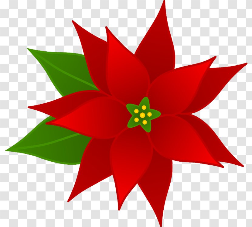 Clip Art Christmas Poinsettia Openclipart Joulukukka - Free Floral Header Transparent PNG
