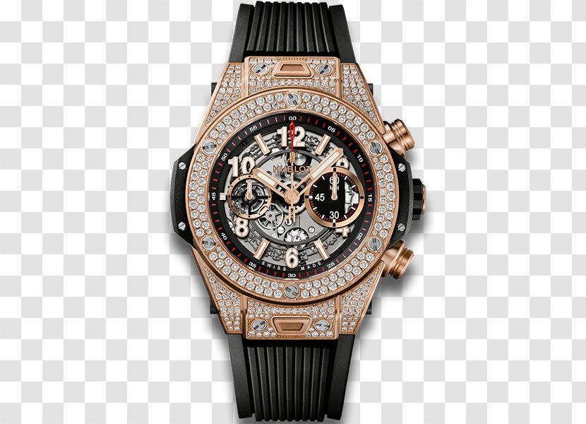 Hublot Ox Watch Gold Diamond - Bracelet - Big Savings Transparent PNG