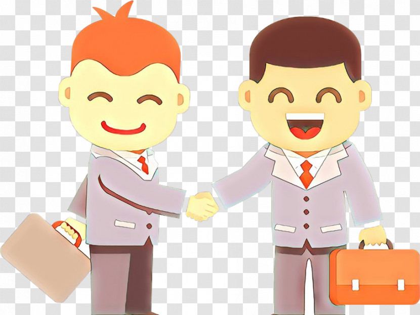 Cartoon Gesture Job Sharing Package Delivery Transparent PNG