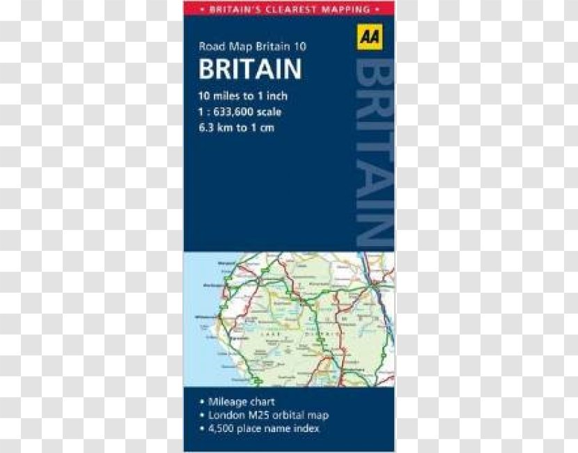 AA Road Map Britain South East England Glovebox Atlas - City Transparent PNG