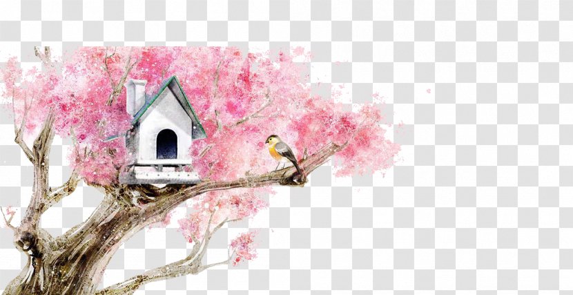 Bird Comics Watercolor Painting Illustration - Color - Bird's Nest Transparent PNG