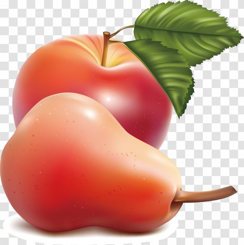 Vegetable Fruit Food Chili Pepper - Tomato - Decoration Design, Pear, Apple Transparent PNG