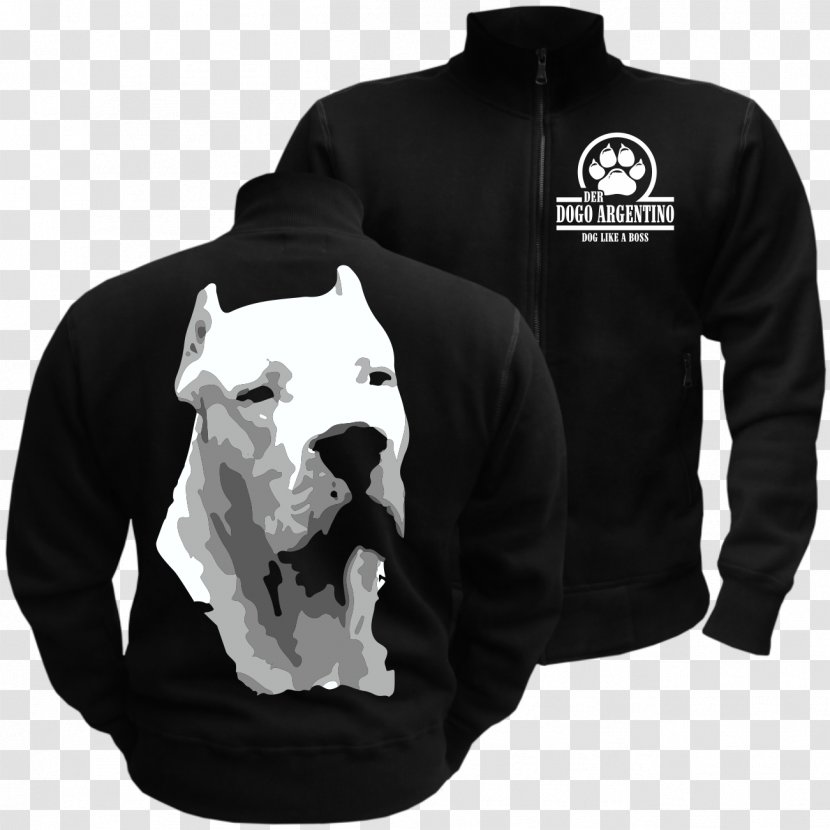 Hoodie Dogo Argentino T-shirt Jacket Sweater - Sleeve Transparent PNG
