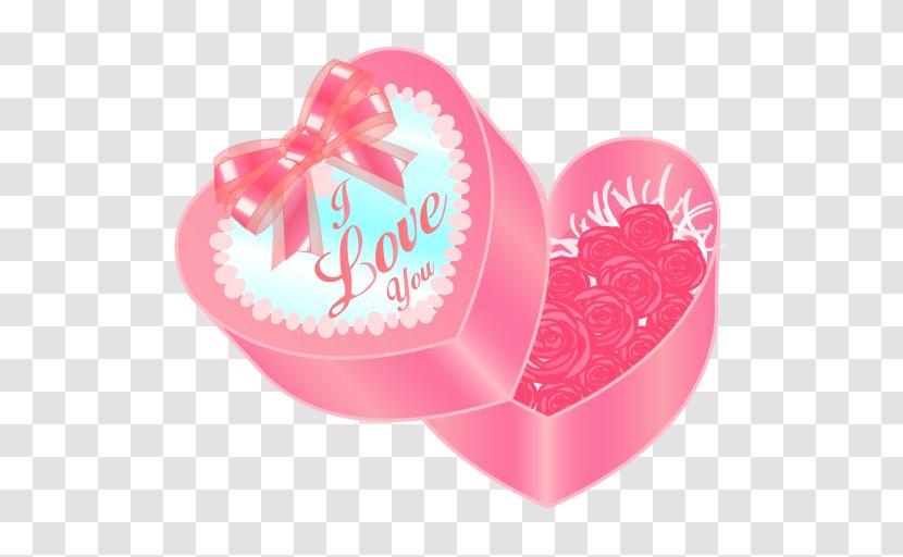 Gift Paper Box - Ribbon - Creative Valentine's Day Transparent PNG