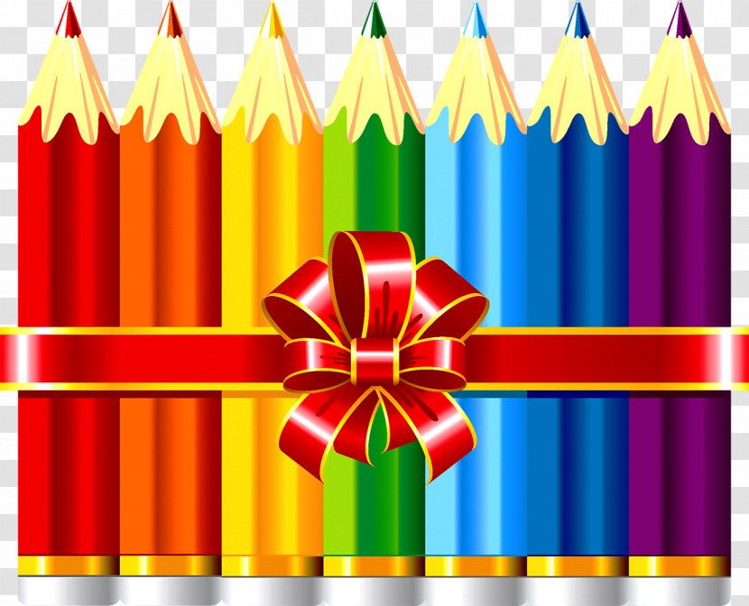 School Supplies Illustration - Cartoon - Colored Pencils Transparent PNG