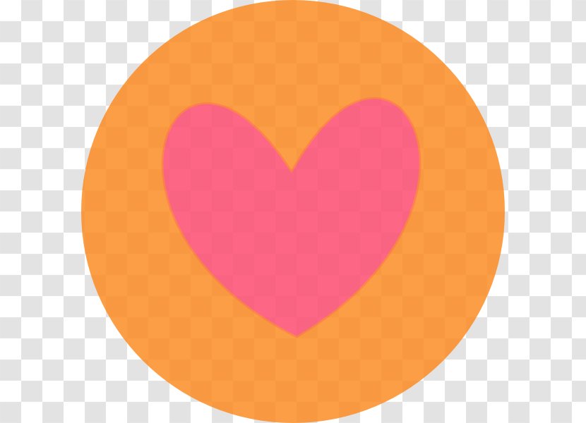 Heart Circle Clip Art - Cartoon - Orange Curve Transparent PNG