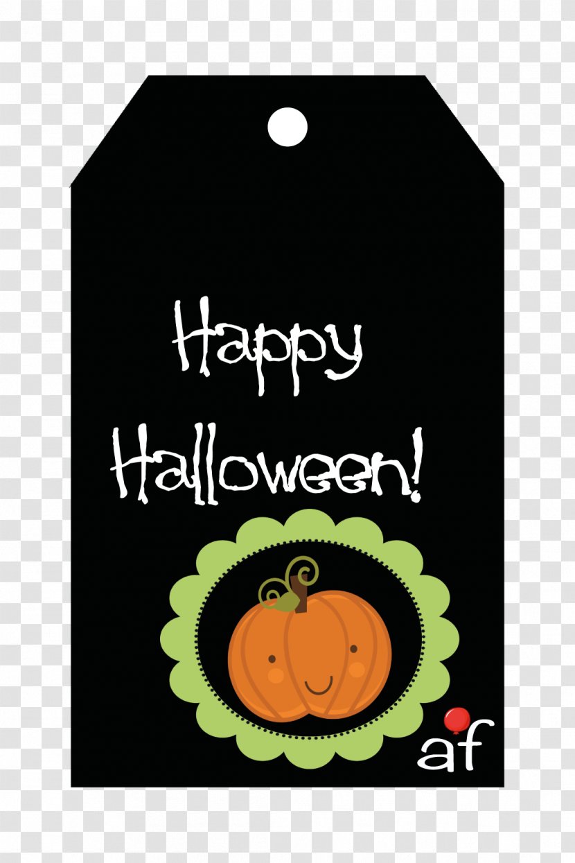 Pumpkin Brand Cartoon Font - Label - Halloween Tags Transparent PNG