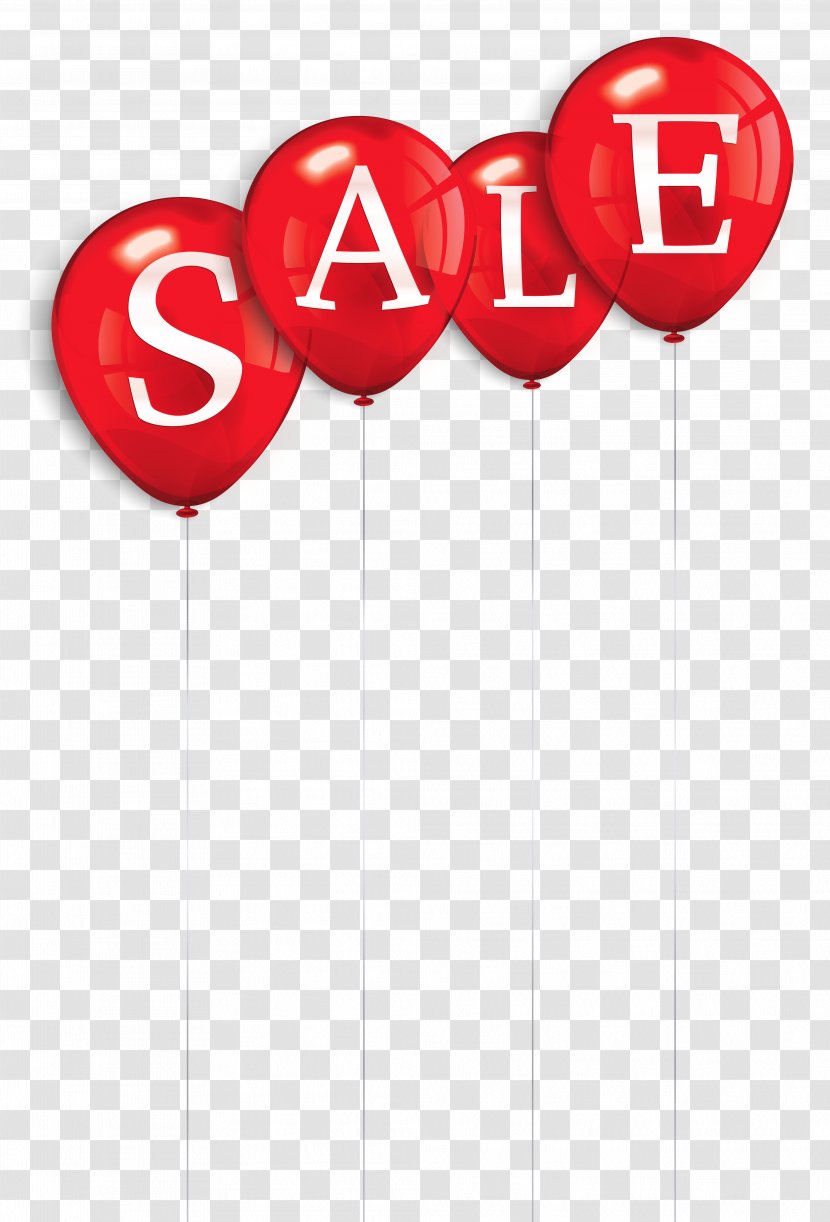 Sales Balloon Clip Art - Red - Balloons Sale Clipart Image Transparent PNG