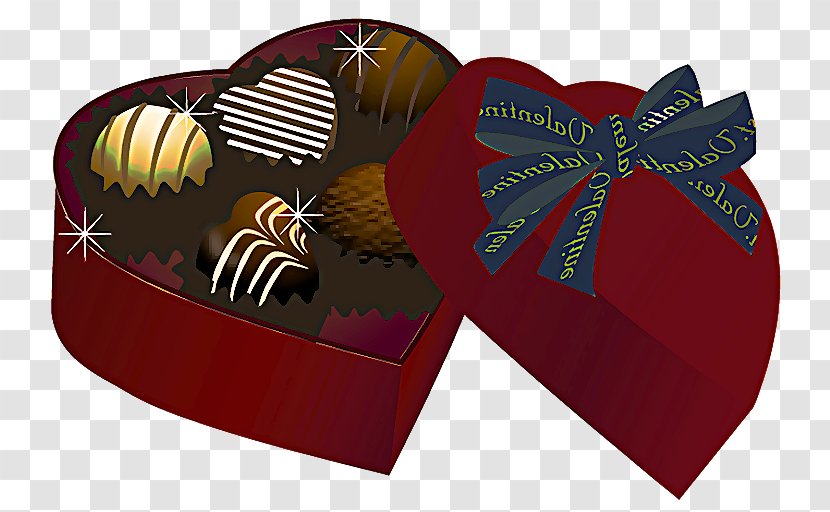 Heart Confectionery Chocolate Truffle Ribbon Praline - Holiday Transparent PNG