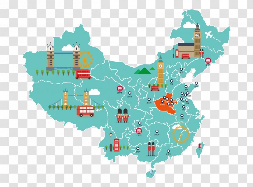 China Vector Graphics Stock Illustration Map - Royaltyfree - Layout Transparent PNG
