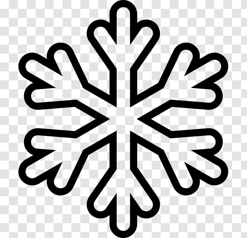 Coloring Book Snowflake Child - Black And White Transparent PNG