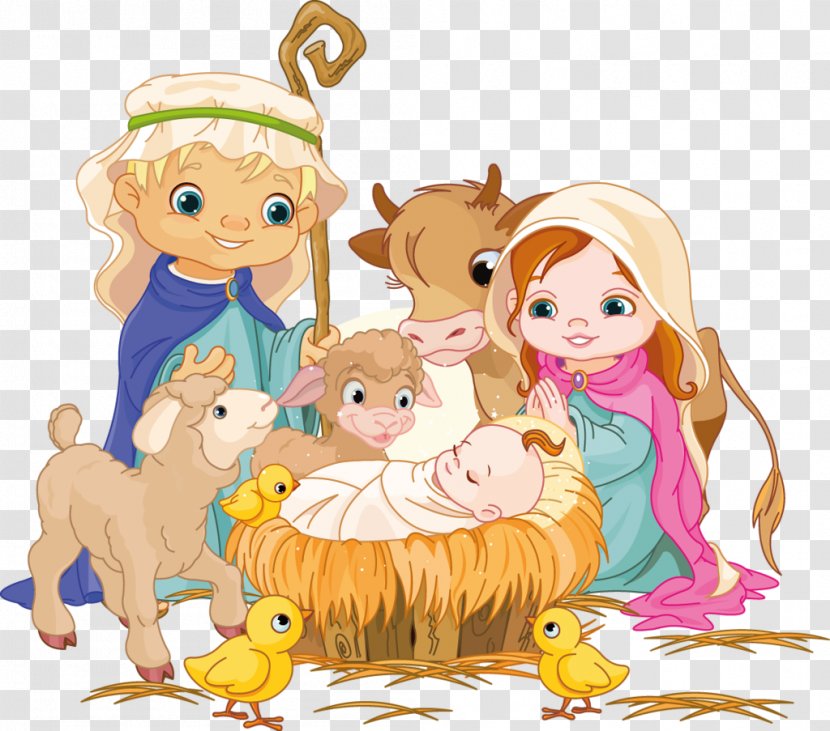 Holy Family Nativity Scene Of Jesus Clip Art - Mammal - Bible Transparent PNG