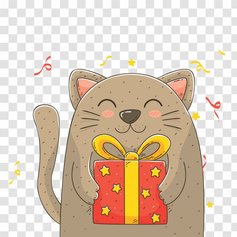 Happy Birthday To You Child Wish Greeting Card - Tree - The Cat With Gift Box Transparent PNG