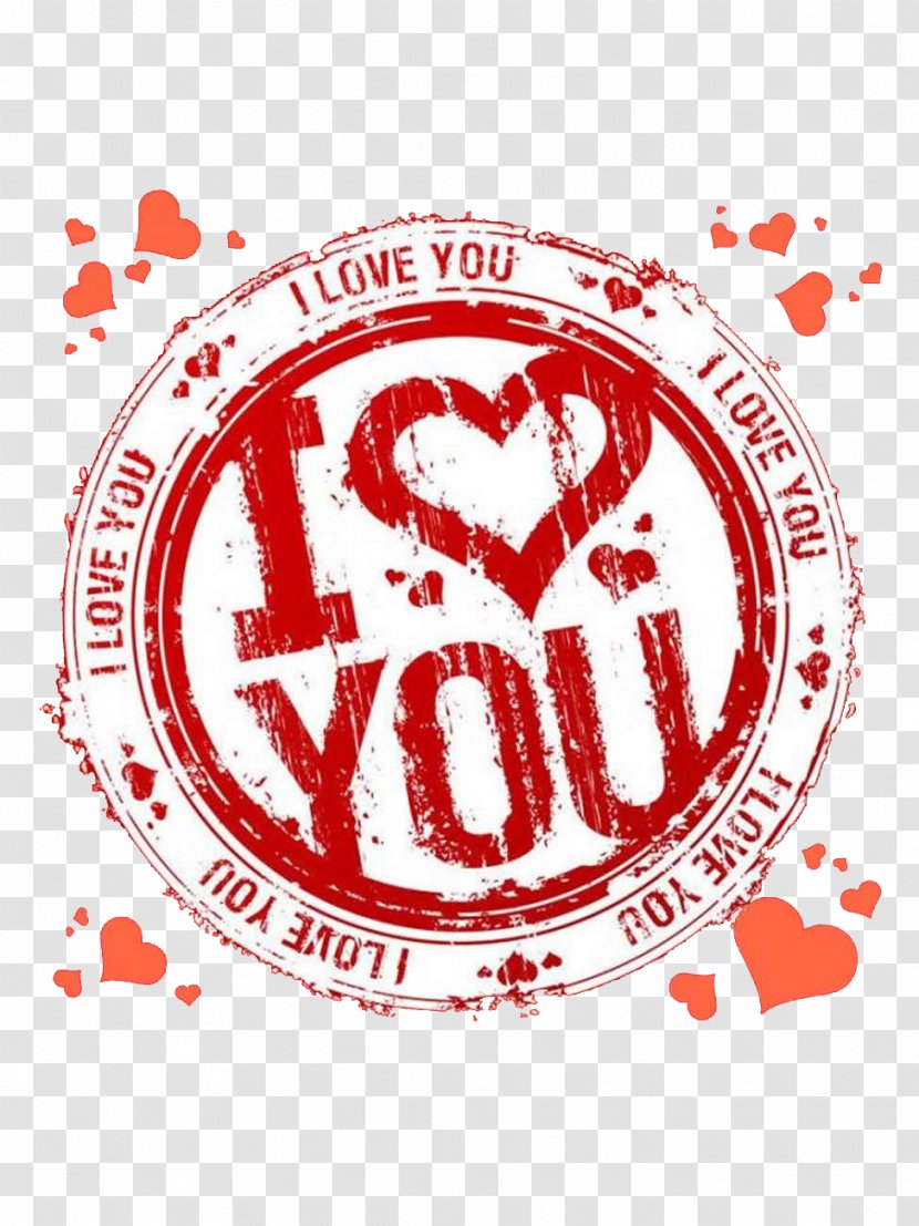 Valentines Day Love Illustration - Heart - I You Confession Circular Red Background Transparent PNG