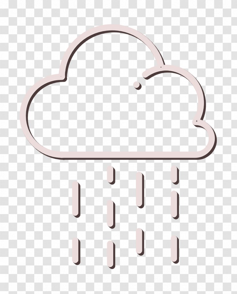 Cloud Icon No Wind Rain - Raining - Metal Heart Transparent PNG
