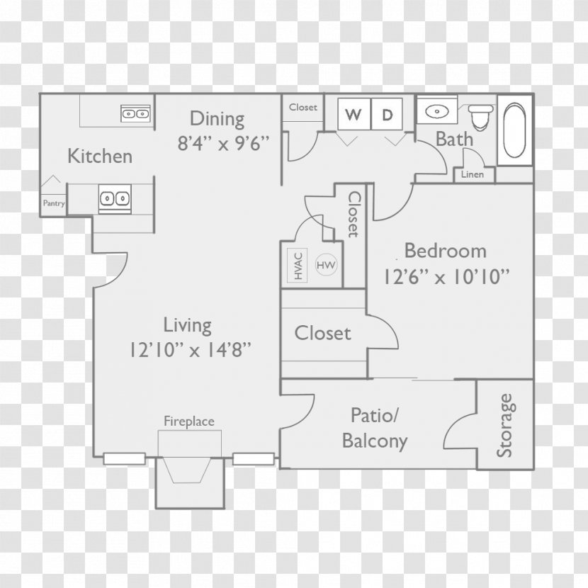 Floor Plan Line - Area - Rental Homes Luxury Transparent PNG