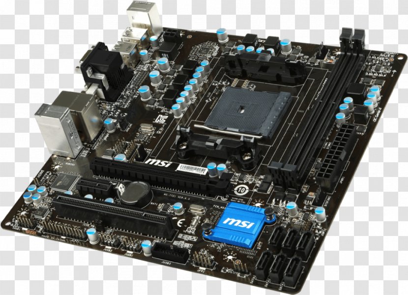 Motherboard MicroATX Socket FM2+ CPU - Semiconductor - Microcontroller Transparent PNG