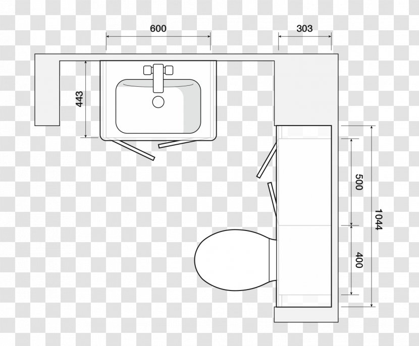 Floor Plan Plumbing Fixtures White - Area - Design Transparent PNG