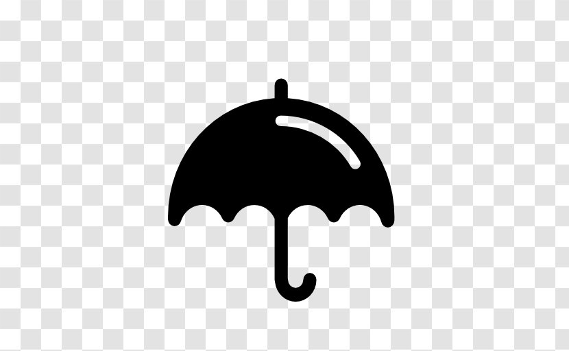 Black And White Symbol Clip Art - Silhouette - Umbrella Icon Transparent PNG