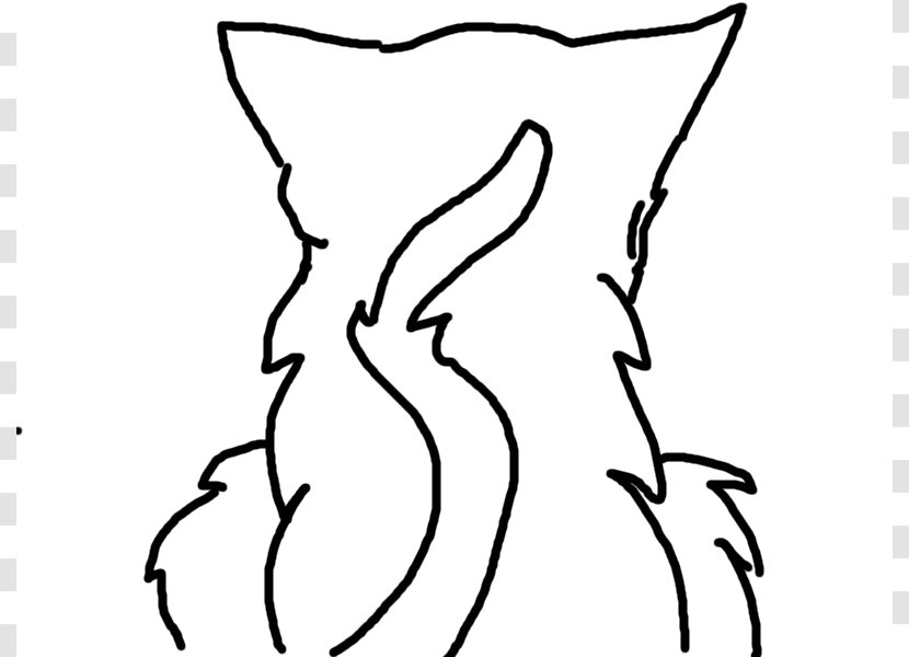 Cat Drawing Warriors Clip Art - Cartoon - Outlines Transparent PNG