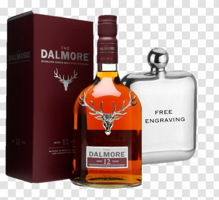 Dalmore Distillery Single Malt Scotch Whisky Whiskey - Hip Flask Transparent PNG