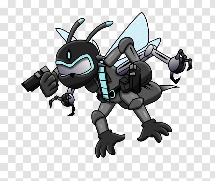 Robot Insect Cartoon Illustration Pollinator - Technology Transparent PNG