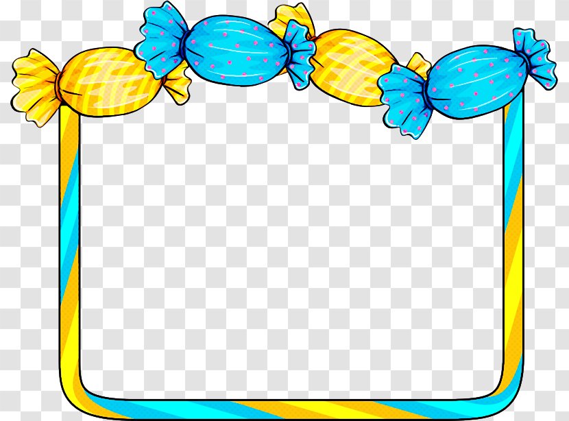 Blue Background Frame - Painting - Picture Yellow Transparent PNG