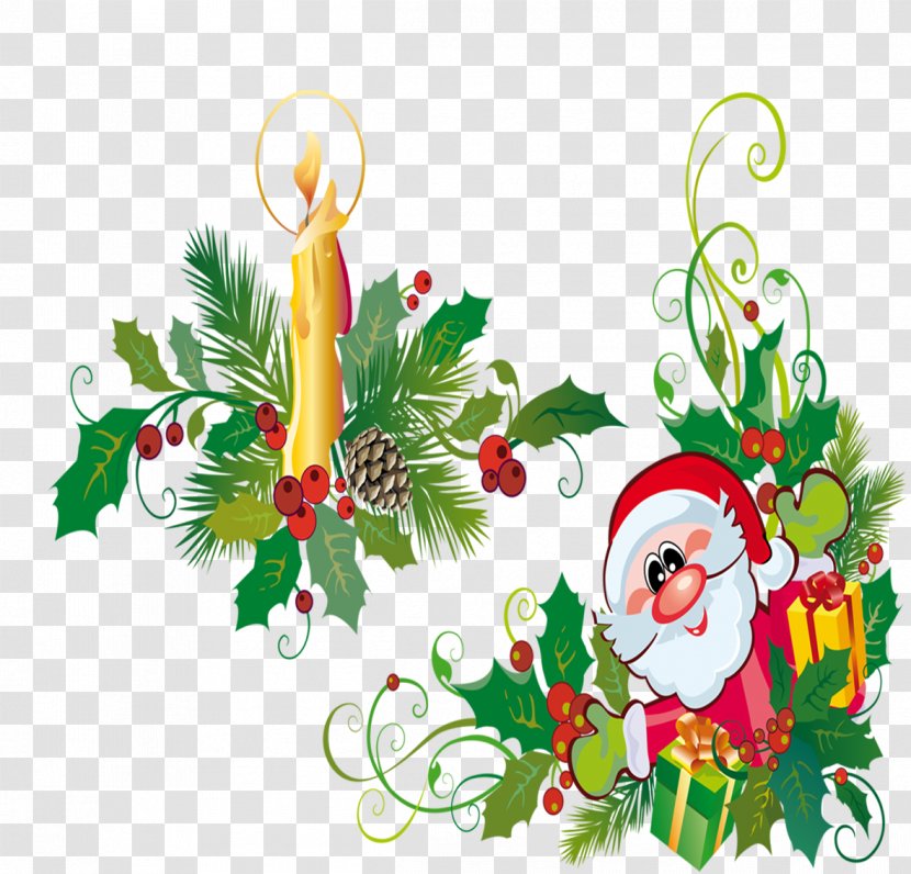 Christmas Tree Santa Claus Clip Art - Fir - Creative Transparent PNG