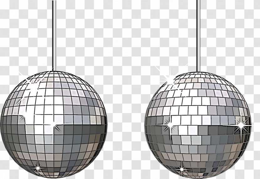 Silver Metal Sphere Ball Ceiling Fixture Transparent PNG