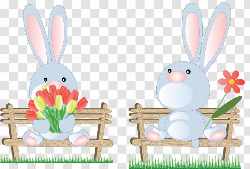 Easter Bunny Paska Rabbit Paschal Greeting - Food - Rabbits Vector Transparent PNG