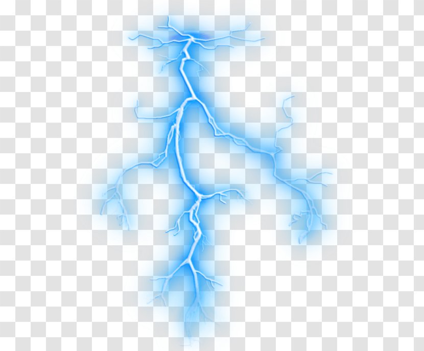 Lightning Strike Electric Blue Thunder - Tree Transparent PNG