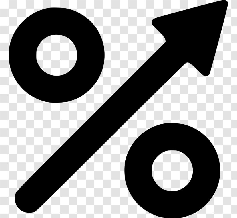 Percent Sign Percentage Relative Change Clip Art - Black And White - Rate Transparent PNG