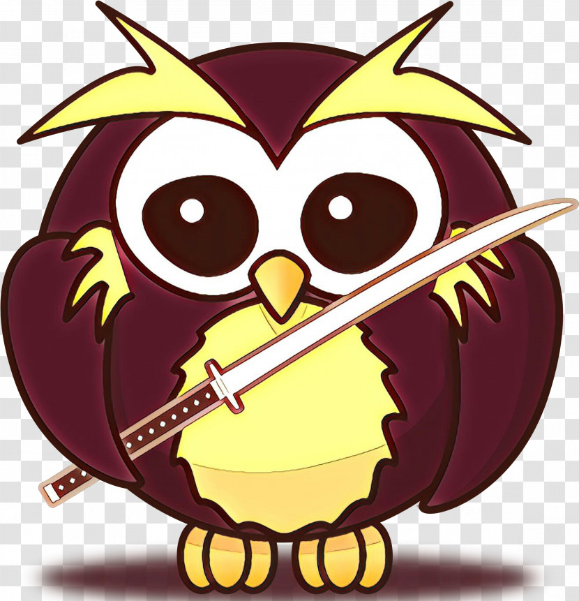 Cartoon Owl Bird Bird Of Prey Transparent PNG