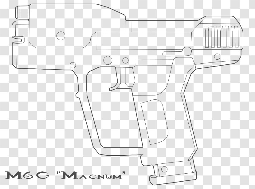 Trigger Firearm /m/02csf Air Gun Line Art - Handgun - Blockbuster Transparent PNG
