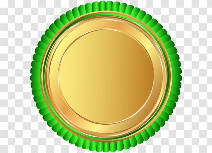 Green Seal Label Royalty-free Clip Art - Badge - Gold Transparent PNG
