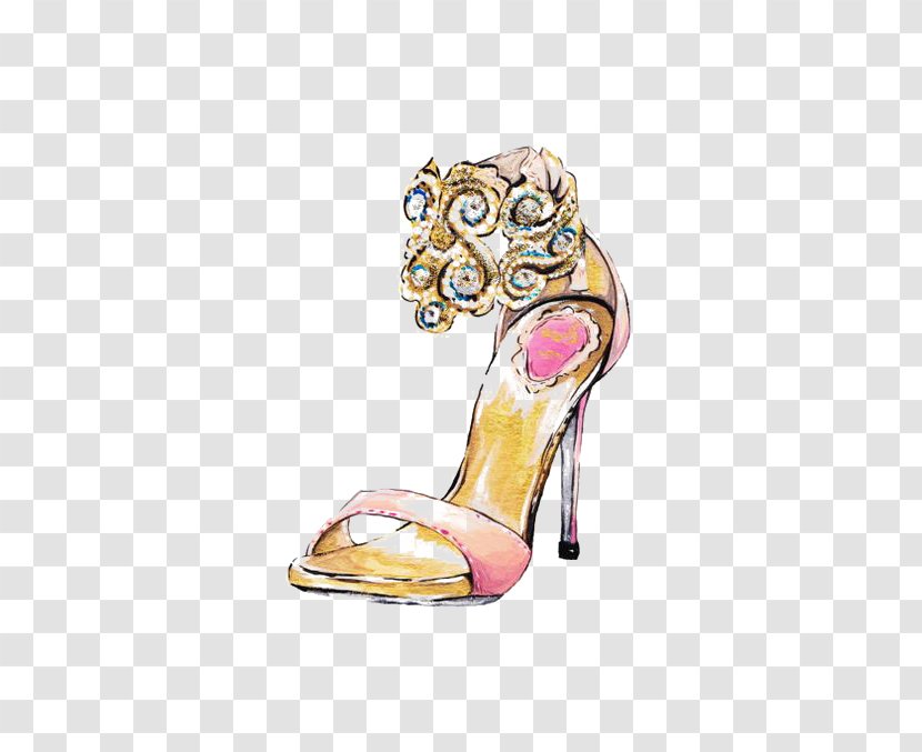 Shoe Fashion Drawing Illustration - Graffiti Heels Transparent PNG