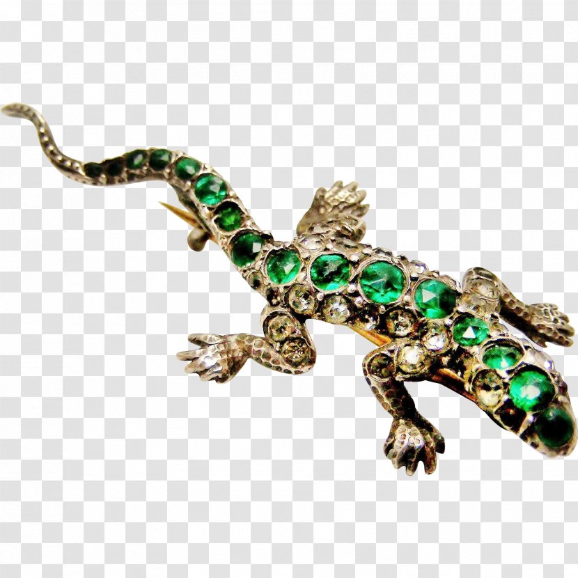 Gecko Silver Brooch Lizard Jewellery - Antique Transparent PNG