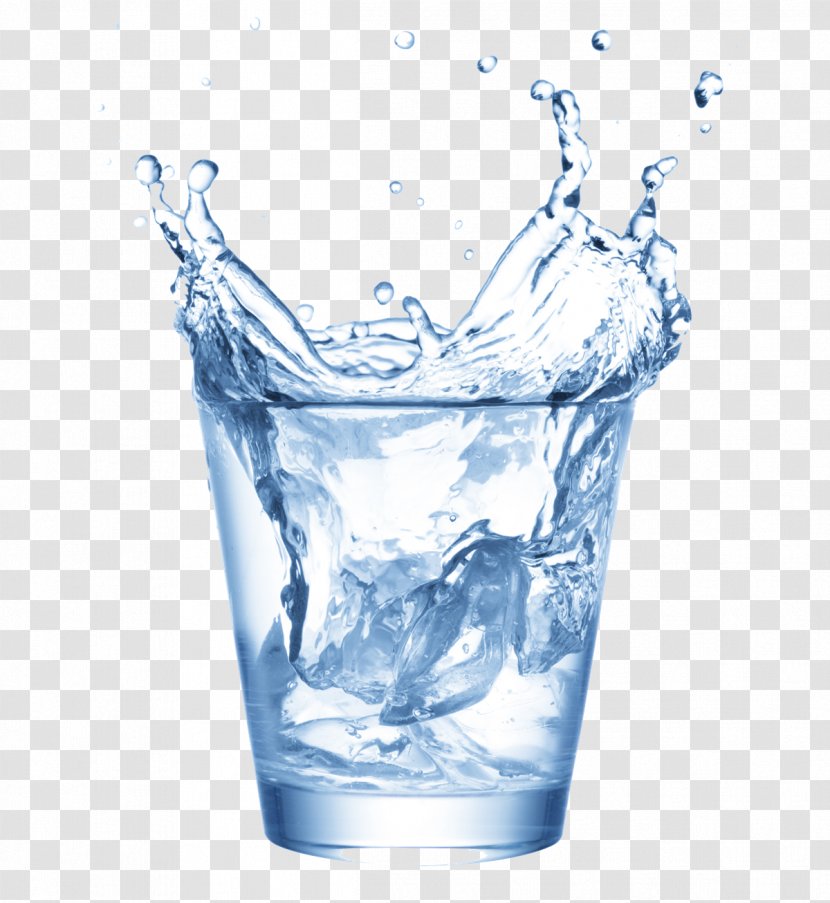 Blue Transparent Water Glass Without Matting - Drinking Transparent PNG