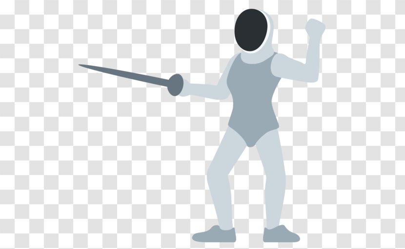 Fencing Emoji Sport - Shoulder Transparent PNG