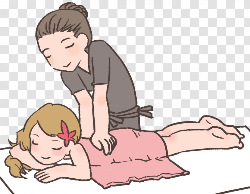 Massage Cartoon Day Spa Comics - Watercolor - Back Pain Transparent PNG