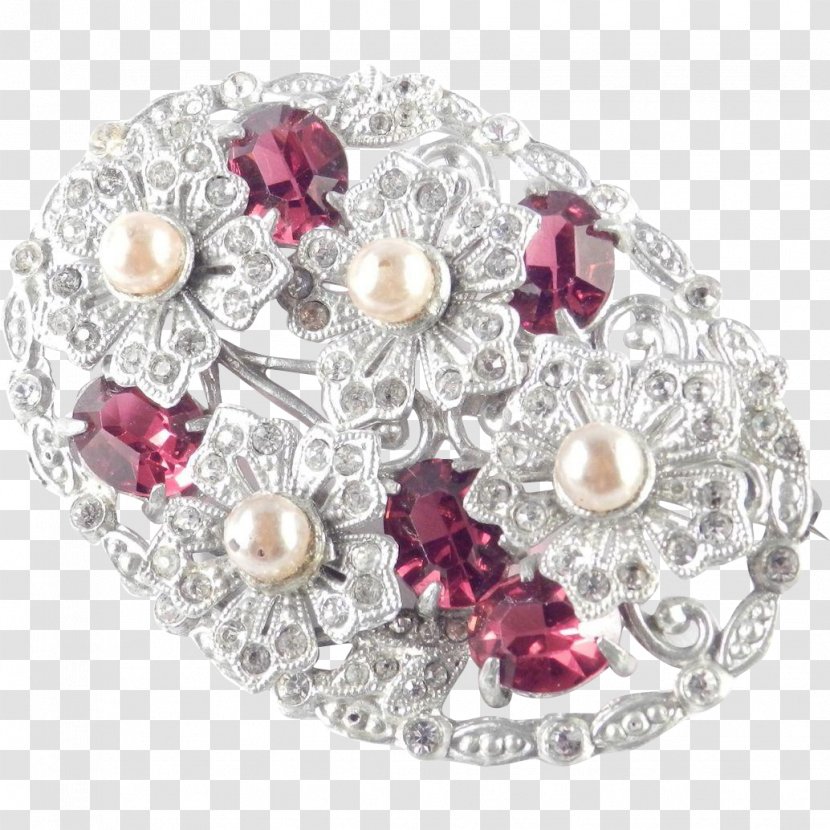 Ruby Brooch Diamond Transparent PNG