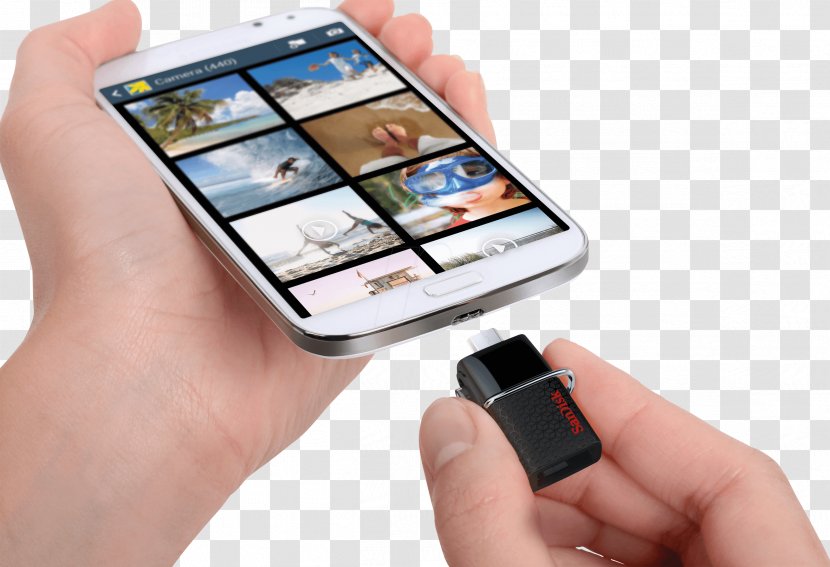 USB On-The-Go Flash Drives SanDisk Ultra Dual 3.0 - Usb Onthego - Android Transparent PNG