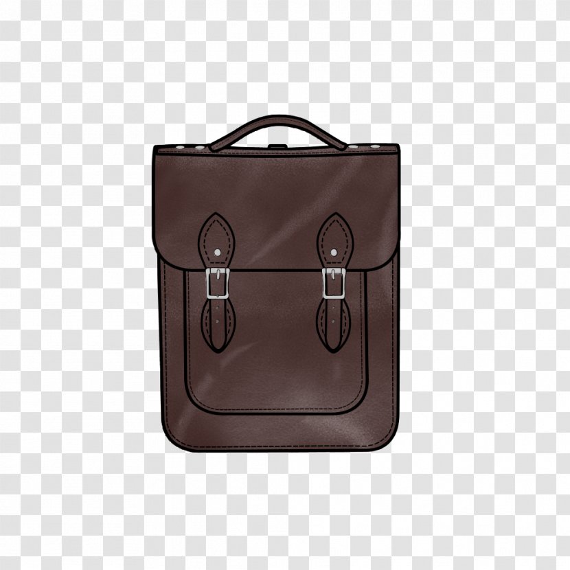 Leather Baggage Handbag Backpack - Hand Luggage - Walnut Bags Transparent PNG