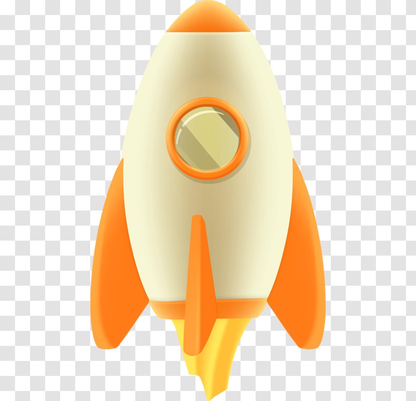 Rocket Cartoon Astronaut Clip Art - Orange Transparent PNG