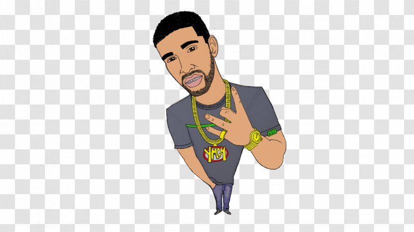T-shirt Male Arm Man Finger - Cartoon - Drake Transparent PNG